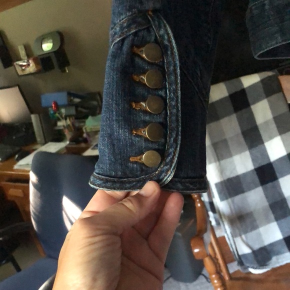 Women’s Large Denver Hayes Dark wash Denim Jean Jacket. - Picture 4 of 4